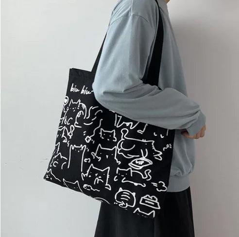 Retro Illustration Handbag for Women