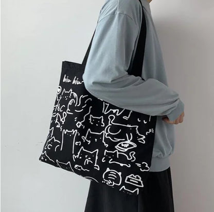 Retro Illustration Handbag for Women