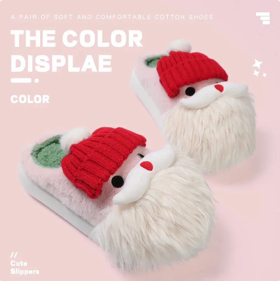 Cozy Christmas Santa Slippers