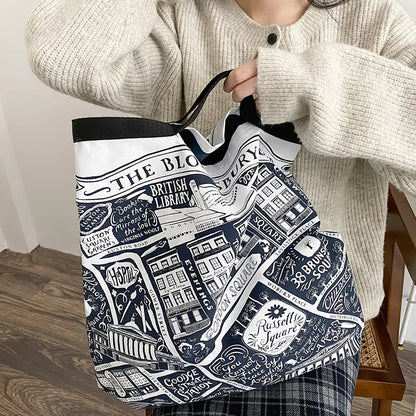 Retro Illustration Handbag for Women