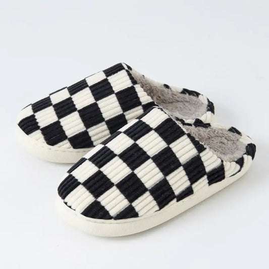 Classic Chessboard Slippers for Women